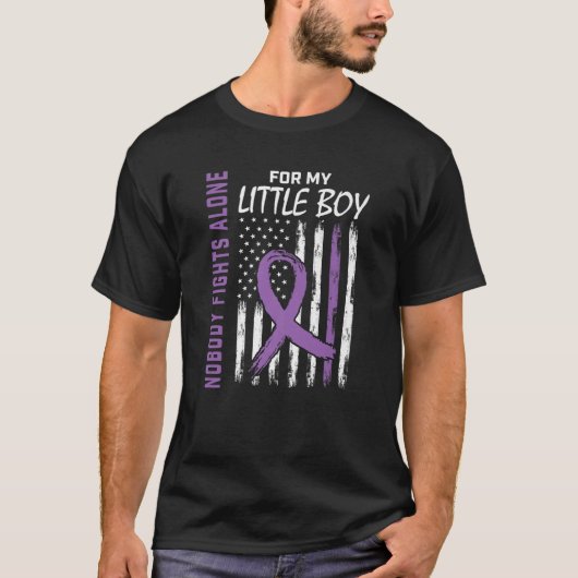 Little Boy Son Epilepsy Awareness American Flag Gi T-shirt (Voorkant)