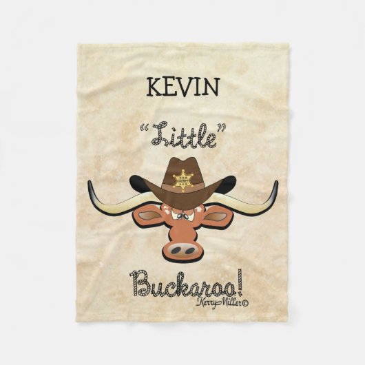 Little Boy's Longhorn Steer Fleece Blanket (Voorkant)