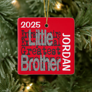Little Brother Extraordinaire CUSTOM Keramisch Ornament
