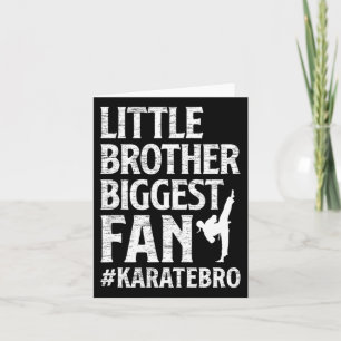 Little Brother Grootste Fan Karate Broer Trots Kar Kaart