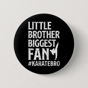 Little Brother Grootste Fan Karate Broer Trots Kar Ronde Button 5,7 Cm