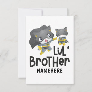 Little Brother Superhero Cat Custom Name