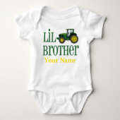 Little Brother Tractor gepersonaliseerd Romper (Voorkant)