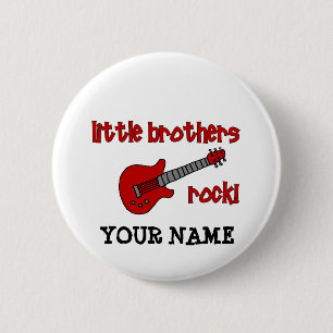 Little Brothers Rock! met Guitar Ronde Button 5,7 Cm