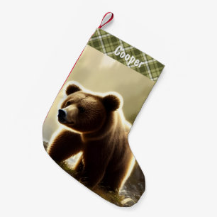Little Brown Beer Wildlife Portrait Personated Kleine Kerstsok