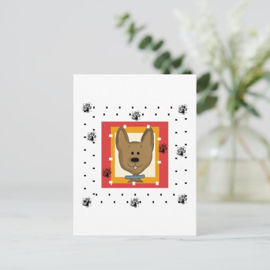 Little Brown Doggie Tshirts en Geschenken Briefkaart (Staand voorkant)