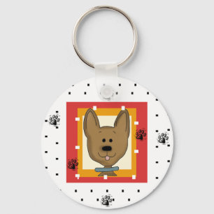 Little Brown Doggie Tshirts en Geschenken Sleutelhanger