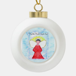 "Little Brown Glitter Angel"-engelengel ornament