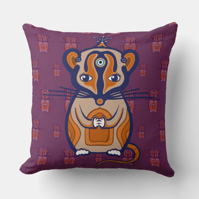 Little Brown Mouse Kussen (Voorkant)