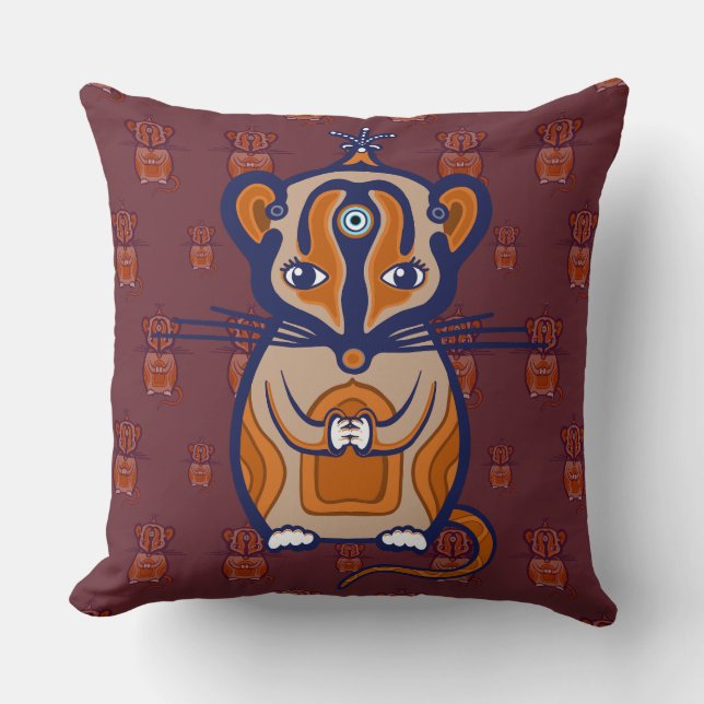 Little Brown Mouse Kussen (Voorkant)