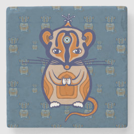 Little Brown Mouse Stenen Onderzetter