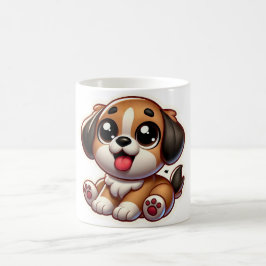 Little Brown Schattig Puppy Koffiemok