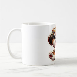 Little Brown Schattig Puppy Koffiemok