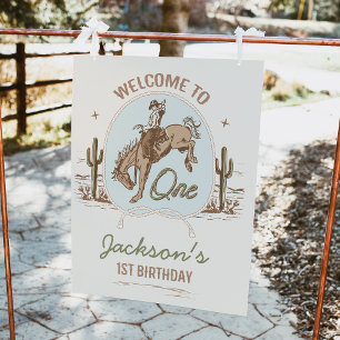 Little Buckaroo 1e Verjaardag Welkomstbord Perfect Poster