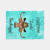 Little Buckaroo, Longhorn Steer Fleece Blanket (Voorkant (Horizontaal))