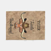 Little Buckaroo, Longhorn Steer Fleece Blanket Deken (Voorkant (Horizontaal))