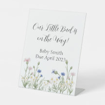 Little Bud baby shower sign