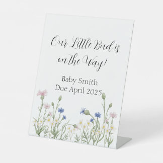 Little Bud baby shower sign Reclamebord Met Voetstuk
