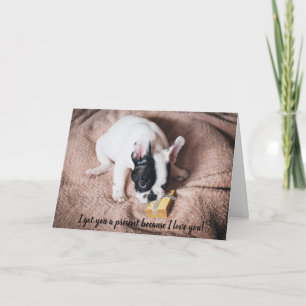 Little Bulldog Frenchy Funny Christmas Kaart