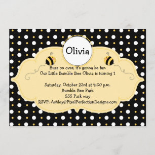Little Bumble Bee Invite Kaart