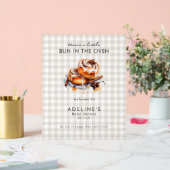 Little Bun in the Oven Baby Shower Welcome Sign Acryl Bord (Huwelijk)