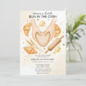 Little Bun in the Oven Bakery Baby Shower Kaart (Staand voorkant)