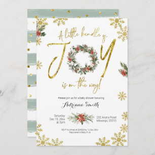 Little Bundle of Joy Baby shower Invitation Kaart