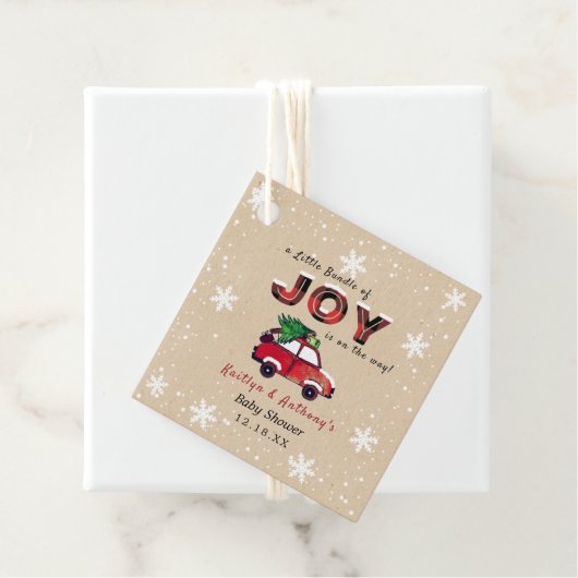 Little Bundle of Joy | KerstBaby shower Bedankjes Labels (In situ)