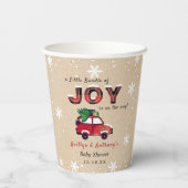 Little Bundle of Joy | KerstBaby shower Papieren Bekers (Achterkant)