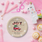 Little Bundle of Joy | KerstBaby shower Papieren Bordje (Feest)