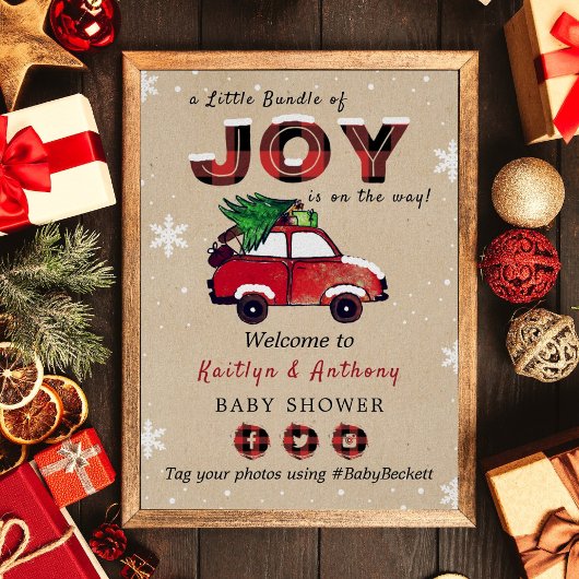 Little Bundle of Joy | KerstBaby shower Poster
