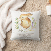 Little Bunny Baby Birth Stats Coussin (Couverture)