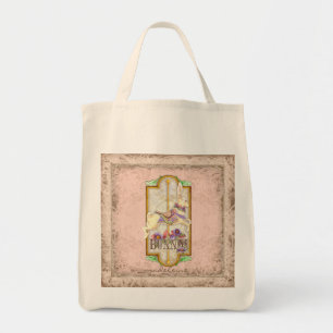 Little Bunny Baby Meisje Circus Carrousel  Kunst Tote Bag