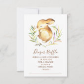 Little Bunny Baby shower Luier Raffle Ticket Kaart (Voorkant)