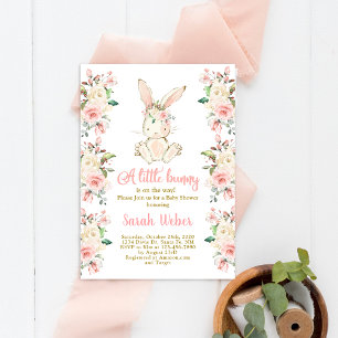 Little Bunny baby shower meisje Kaart