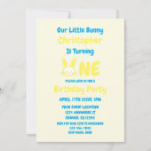 Little Bunny Boy 1st Birthday Kaart (Voorkant)