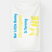 Little Bunny Boy 1st Birthday Spandoek (Verticaal)