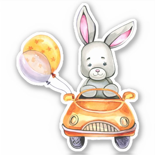 Little Bunny Cute Animal Sticker (Voorkant)