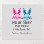 Little Bunny Gender onthulling Bier Etiket (Enkel label)