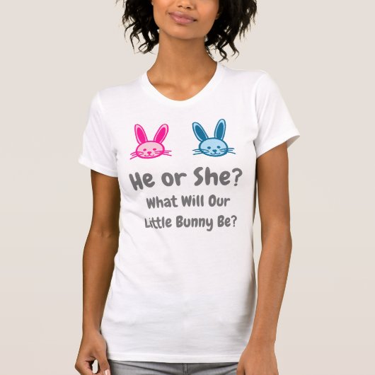 Little Bunny Gender onthulling T-shirt (Voorkant)