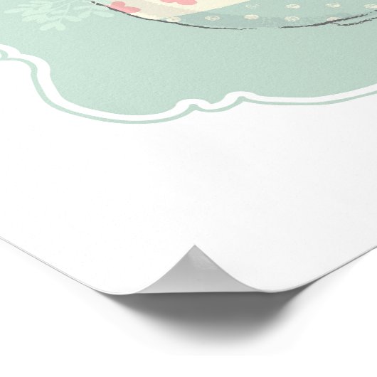 Little Bunny in een Teacup Nursery Art Poster (Hoek)