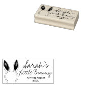 Little Bunny Rabbit Ears Personalized Baby shower Rubberstempel (Gestempeld)