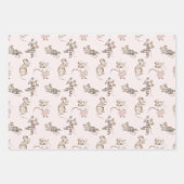 Little Busy Brown Mice Baby Inpakpapier Vel (Voorkant 2)