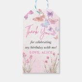 Little Butterfly Meadow Wildflowers Verjaardagsfee Cadeaulabel (Voorkant)