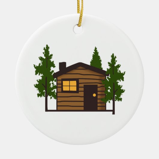 Little Cabin Keramisch Ornament (Voorkant)