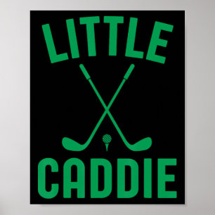 Little Caddie Golf Club Golfer Golfen Kinder jonge Poster