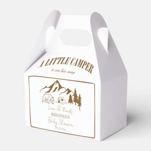 Little camper adventure boho baby shower bedankdoosjes (Voorkant Zijde)