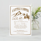 Little camper adventure boho baby shower kaart (Staand voorkant)