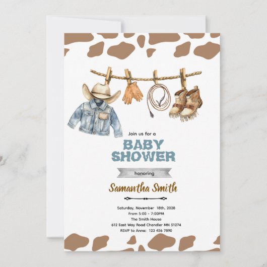 Little Camper Baby Shower Invitation (Devant)