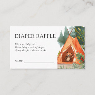 Little Camper Beer Baby shower Luier Raffle Informatiekaartje
